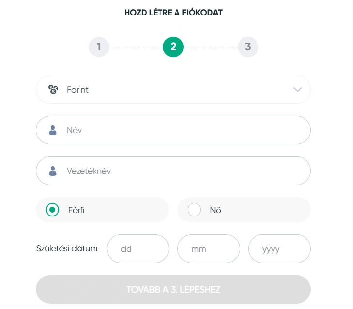 Ivibet Casino Regisztracio lepese 2